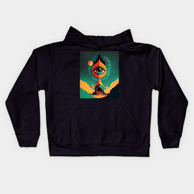 Eye of Providence Kids Hoodie by ArtFactoryAI